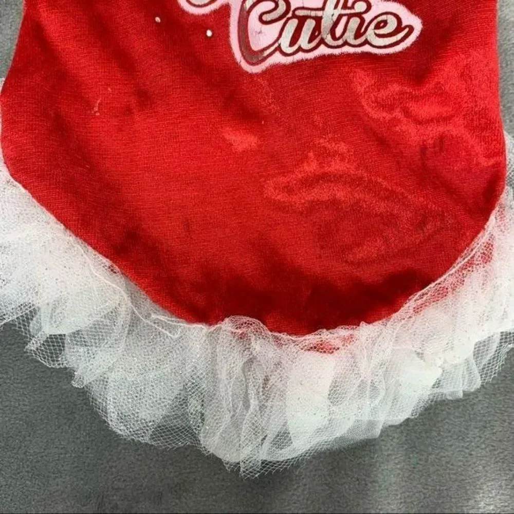 Simply Dog Red Candy Cane‎ Cutie Dog Outfit Size XS